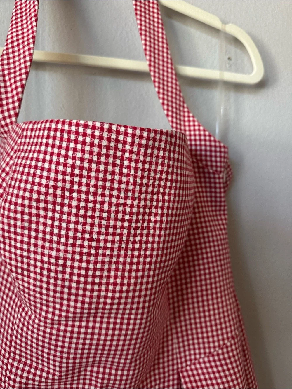 Meshki Juana Halter Midi Dress in Red Gingham